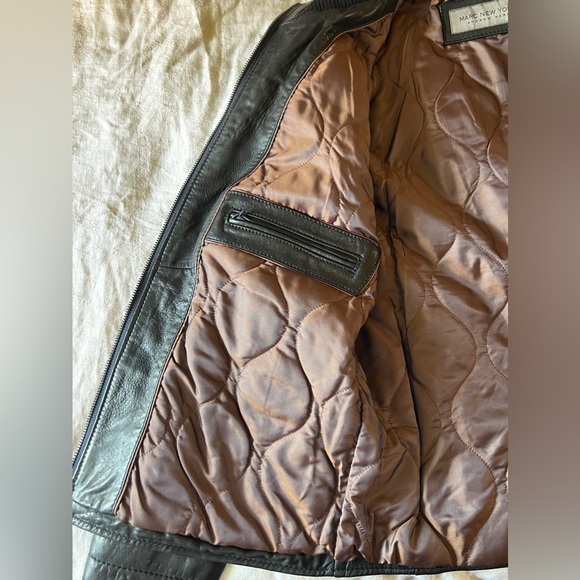 Marc New York Andrew Marc Large Black Lambskin Leather - Picture 5 of 12